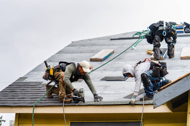 Professional Gutter Installation technician working in Browning, MO